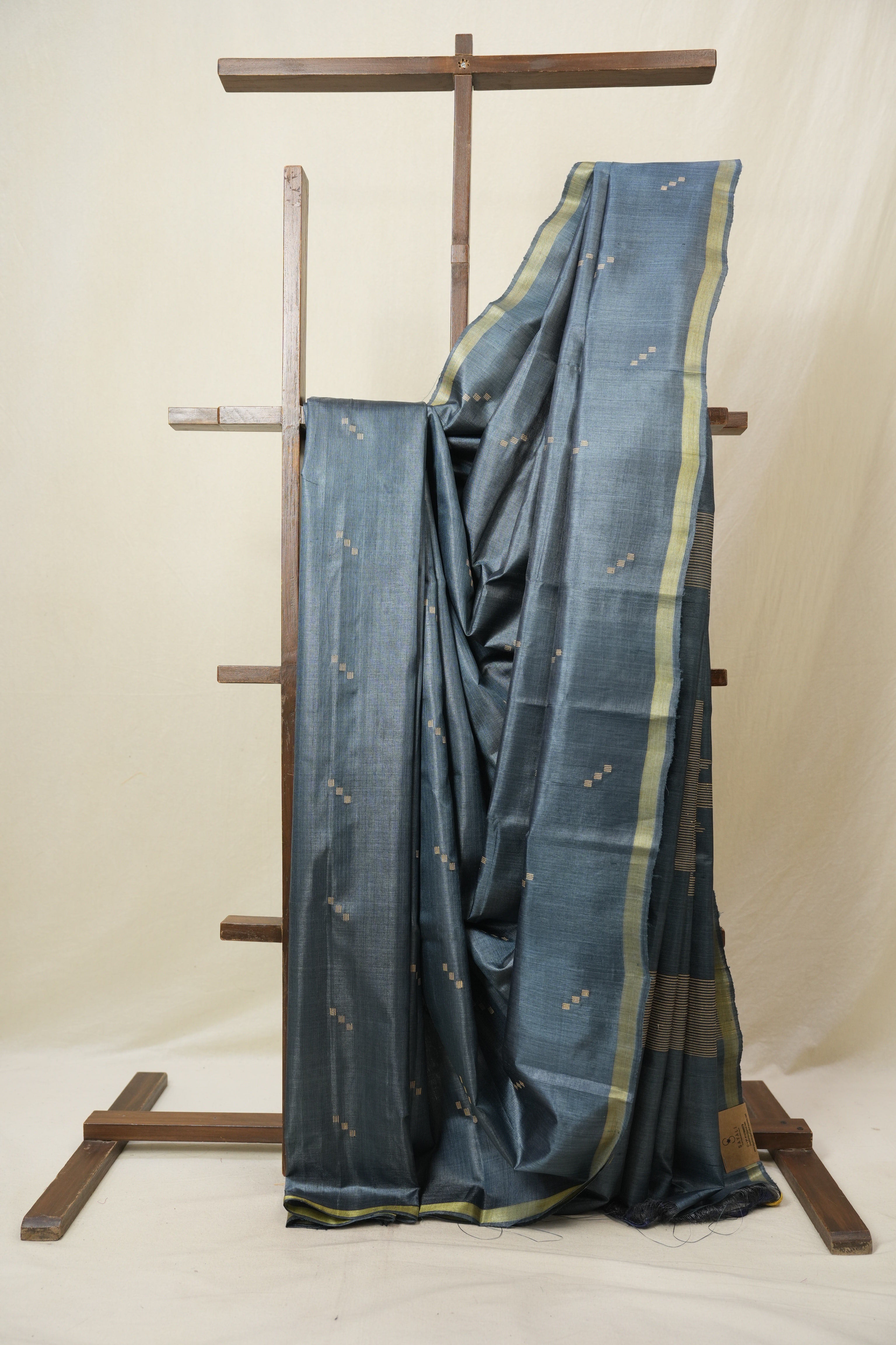 Blue Tussar Silk Saree - SRBTSS1812
