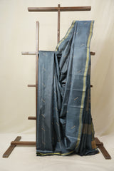 Blue Tussar Silk Saree - SRBTSS1812