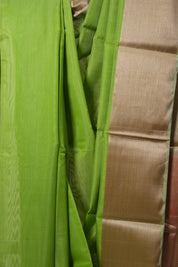 Parrot Green Chanderi Silk Saree-SRPGCSS39