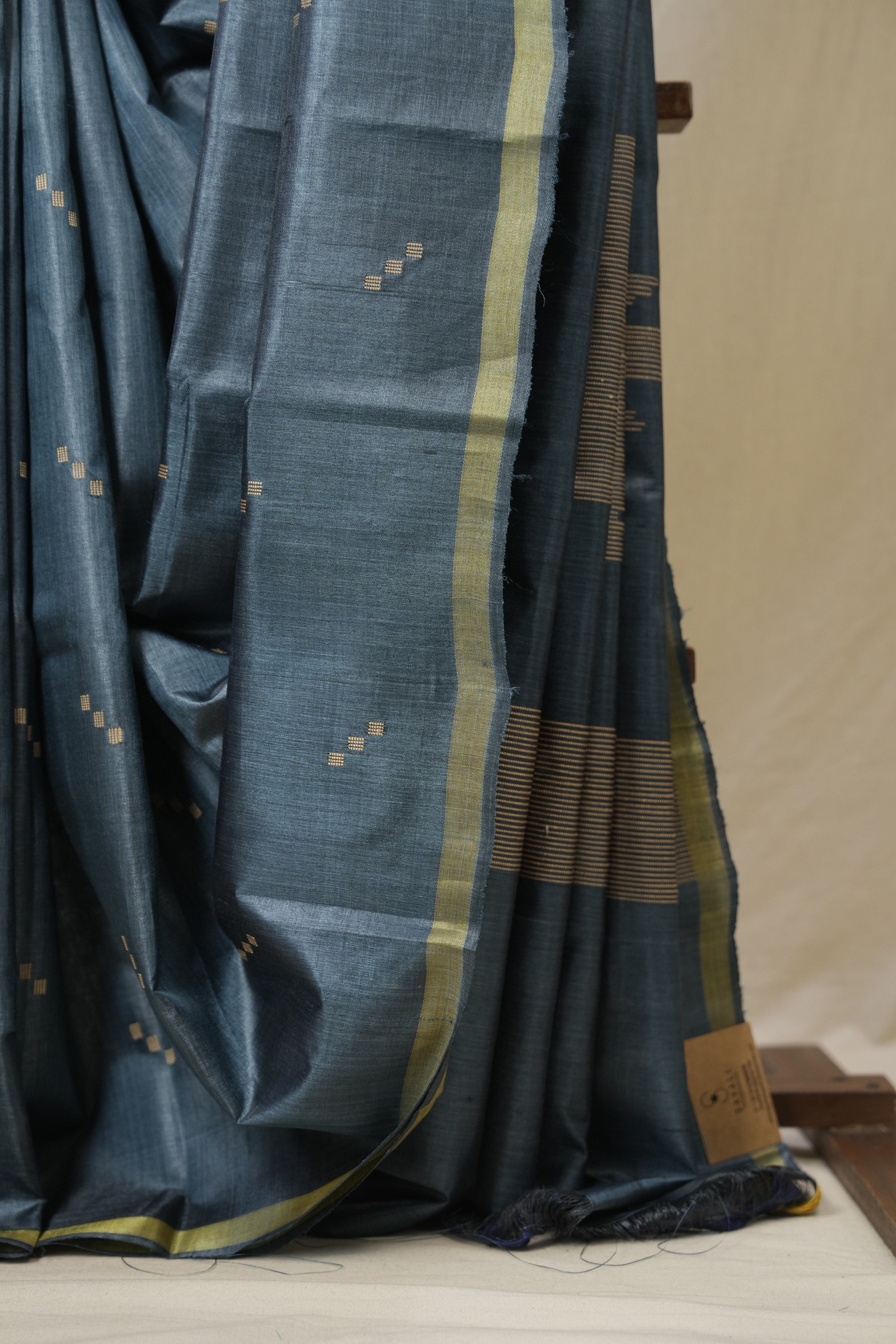 Blue Tussar Silk Saree - SRBTSS1812