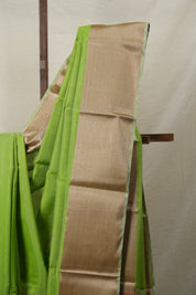 Parrot Green Chanderi Silk Saree-SRPGCSS39
