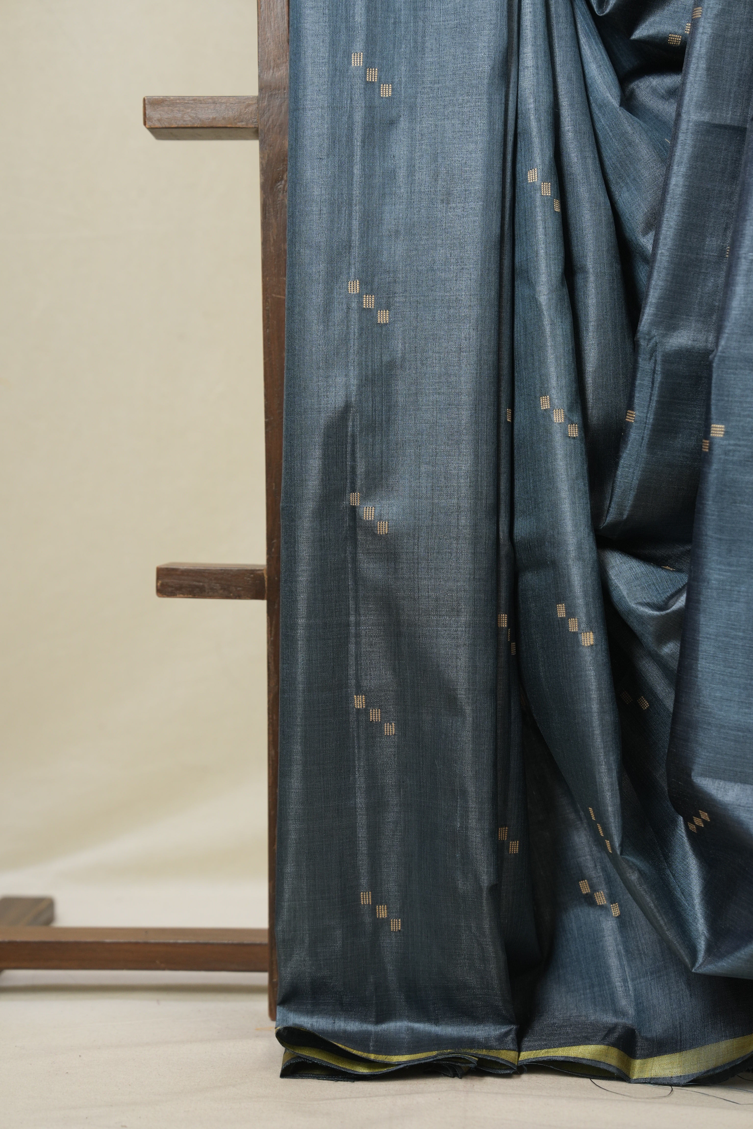 Blue Tussar Silk Saree - SRBTSS1812