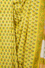 Yellow HBP Cotton Saree - SRYCS3365