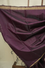Plum Raw Silk  Saree - SRPRSS1058