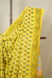 Yellow HBP Cotton Saree - SRYCS3365