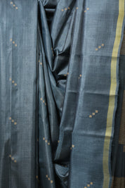 Blue Tussar Silk Saree - SRBTSS1812