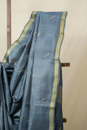 Blue Tussar Silk Saree - SRBTSS1812