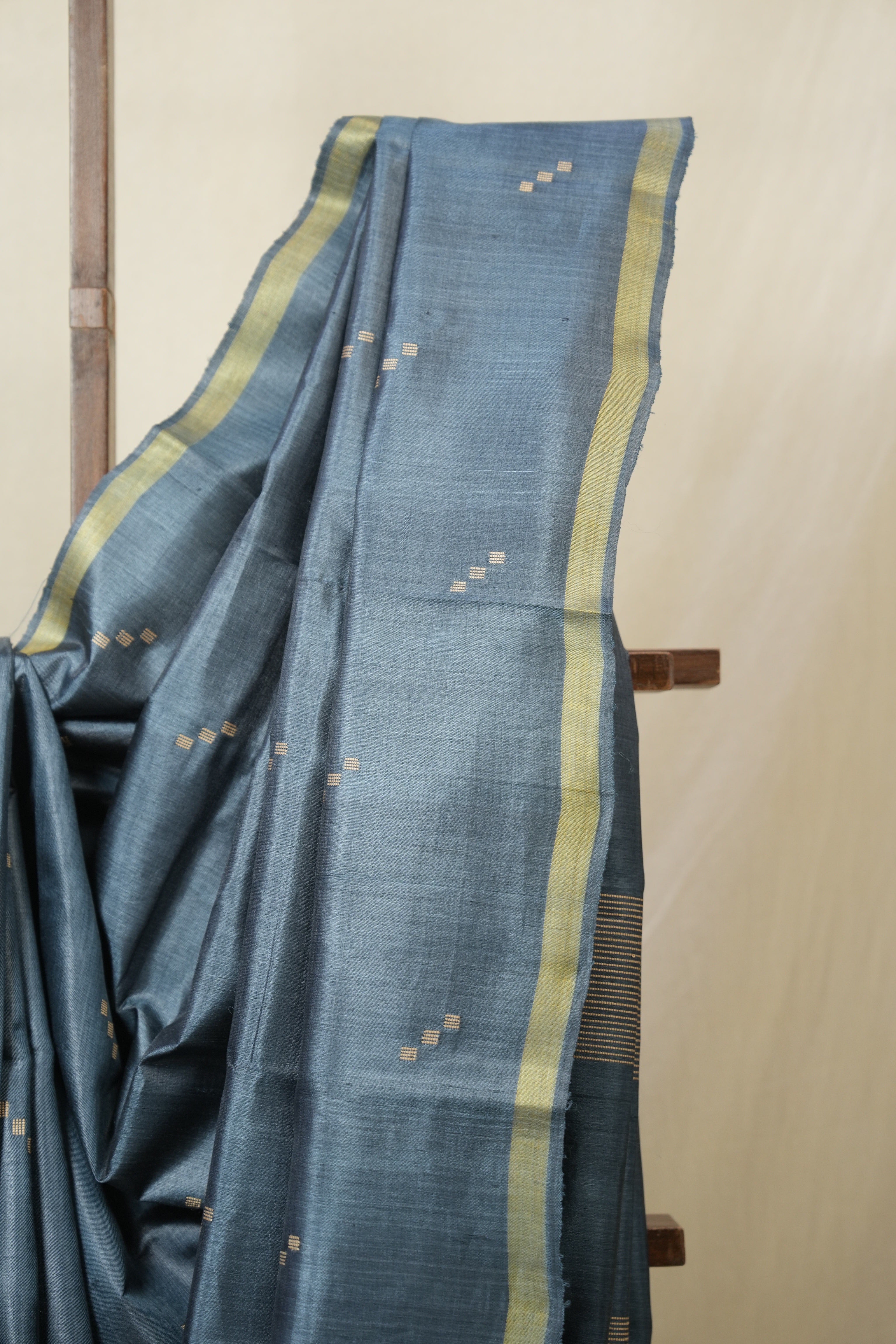 Blue Tussar Silk Saree - SRBTSS1812