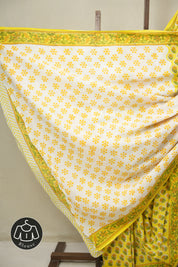 Yellow HBP Cotton Saree - SRYCS3365