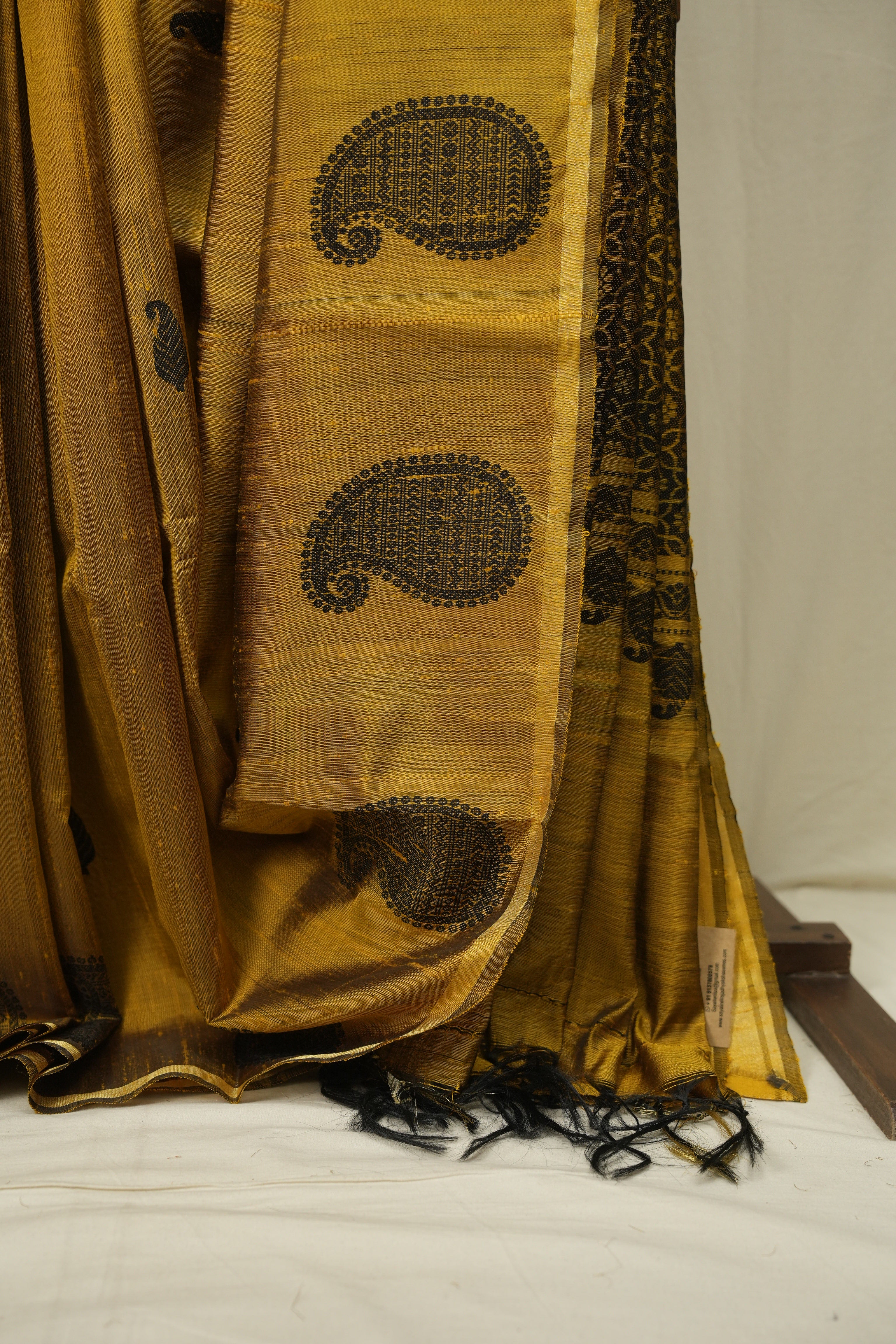 Mustard Raw Silk  Saree - SRMRSS1059