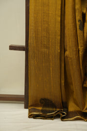Mustard Raw Silk  Saree - SRMRSS1059
