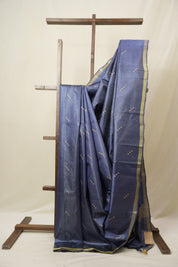 Blue Tussar Silk Saree - SRBTSS1811