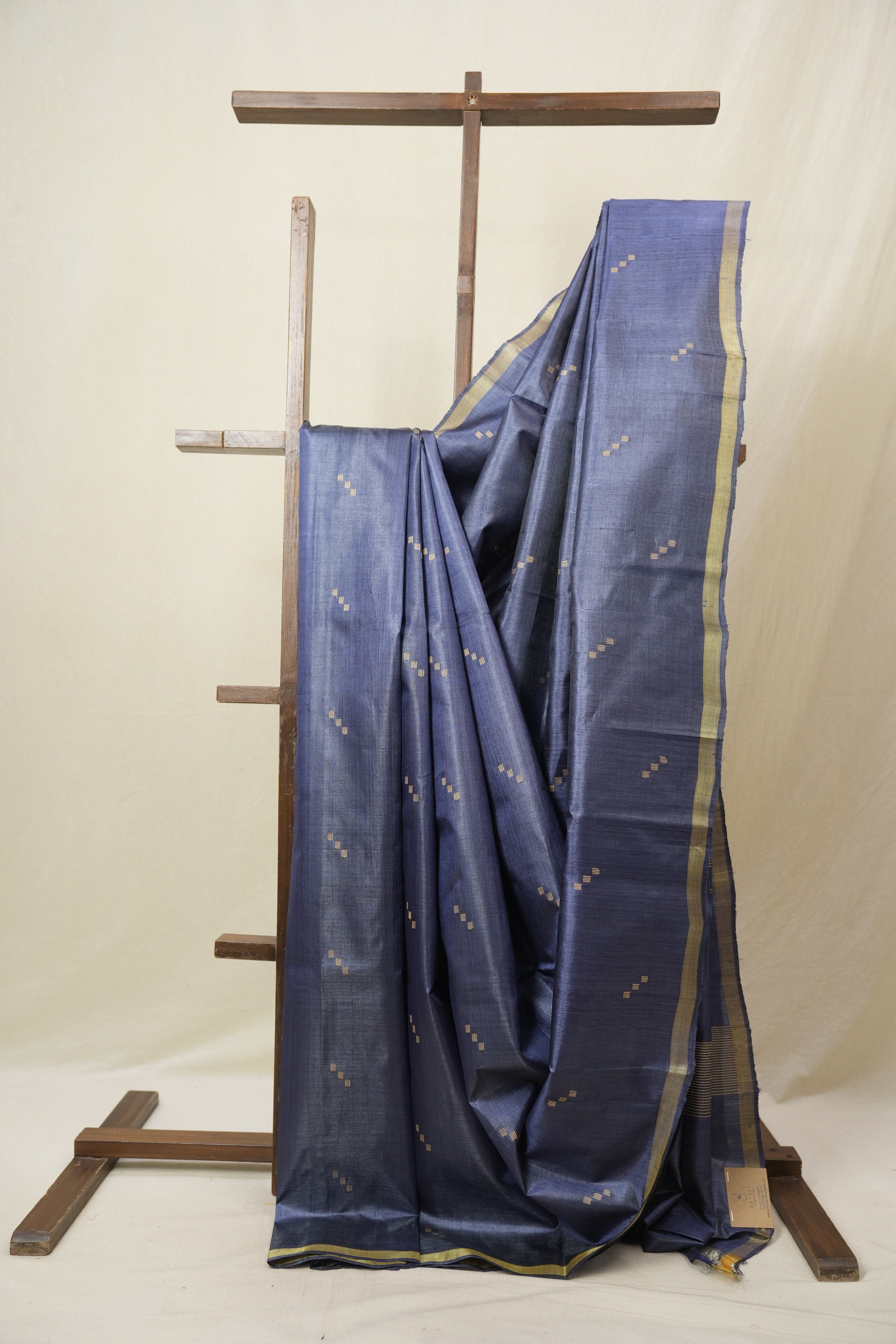 Blue Tussar Silk Saree - SRBTSS1811