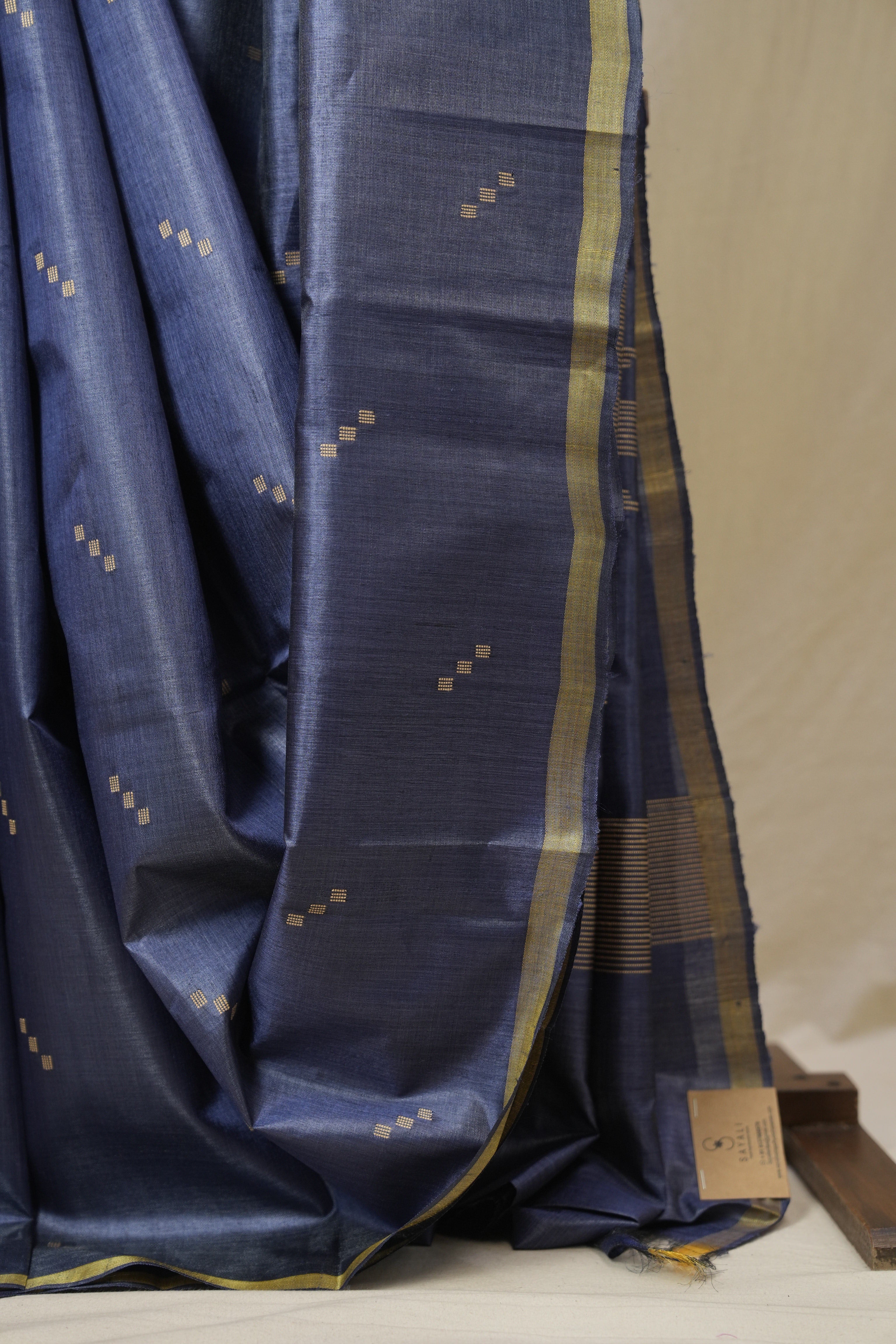 Blue Tussar Silk Saree - SRBTSS1811