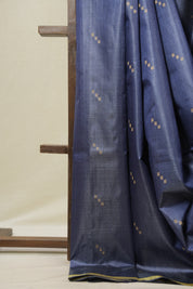 Blue Tussar Silk Saree - SRBTSS1811