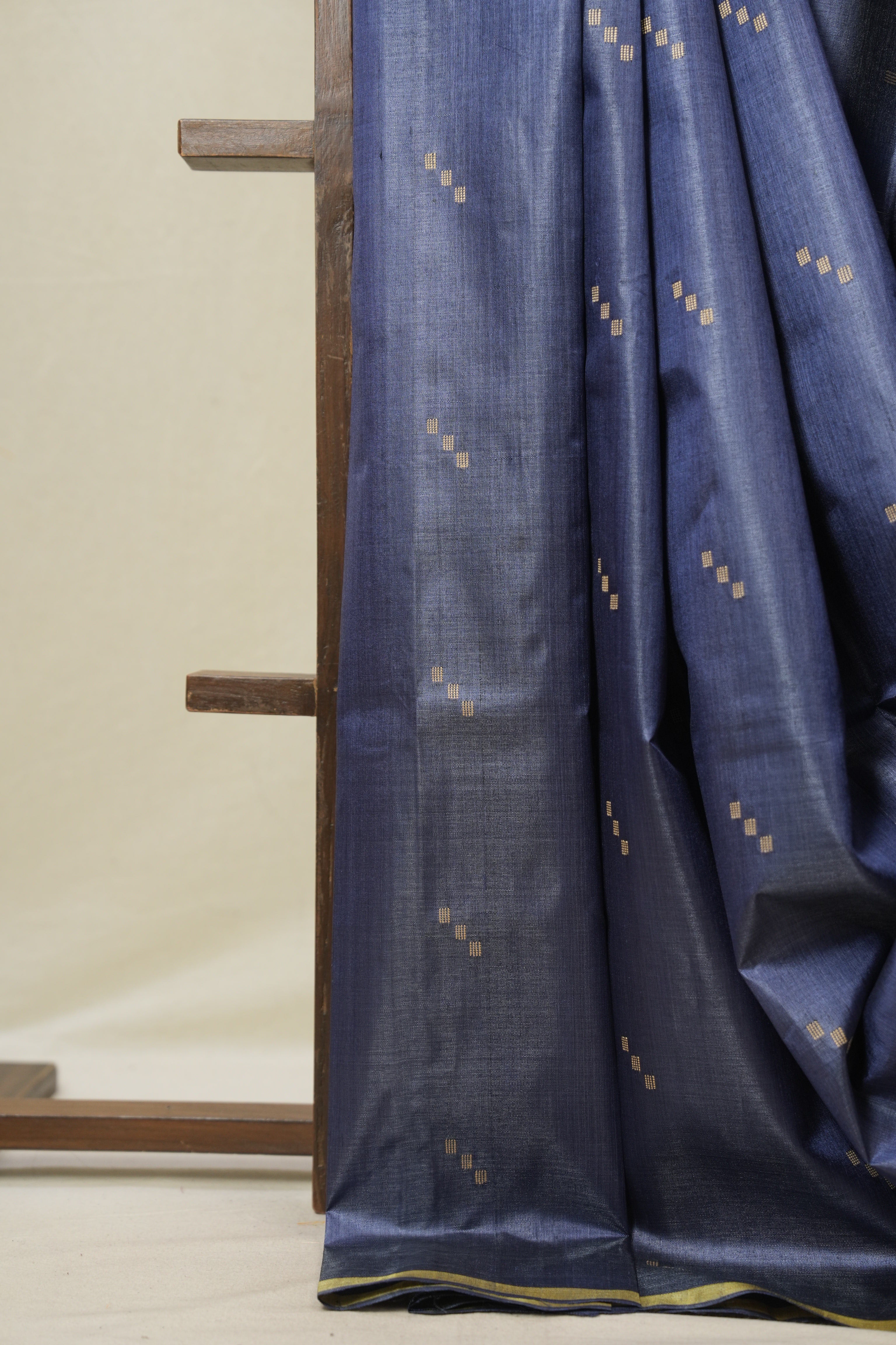 Blue Tussar Silk Saree - SRBTSS1811