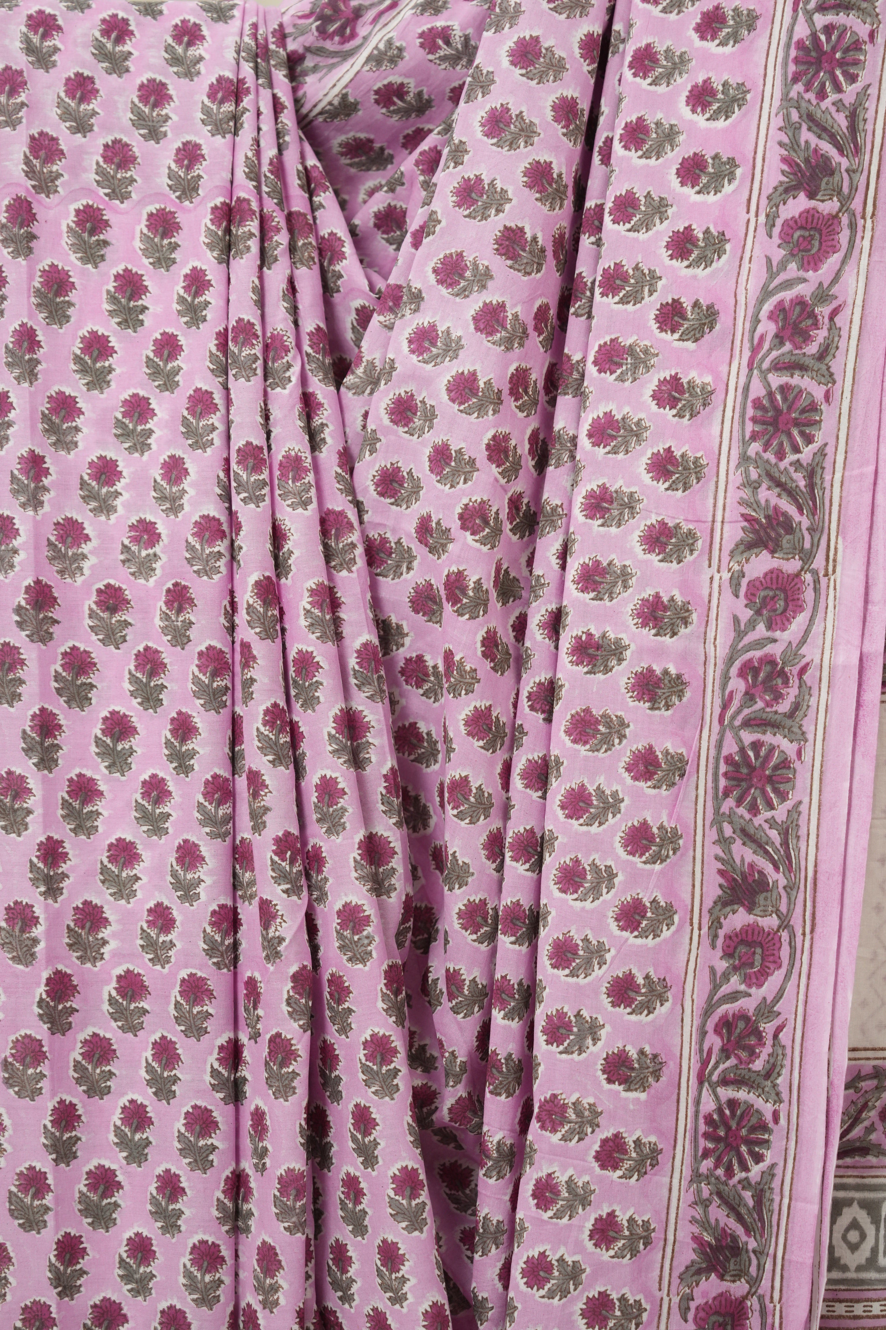 Pink HBP Cotton Saree - SRPCS3367
