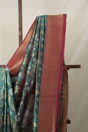 Green Chanderi Silk Saree - SRGCSS227