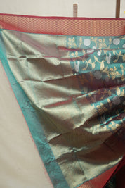 Green Chanderi Silk Saree - SRGCSS227