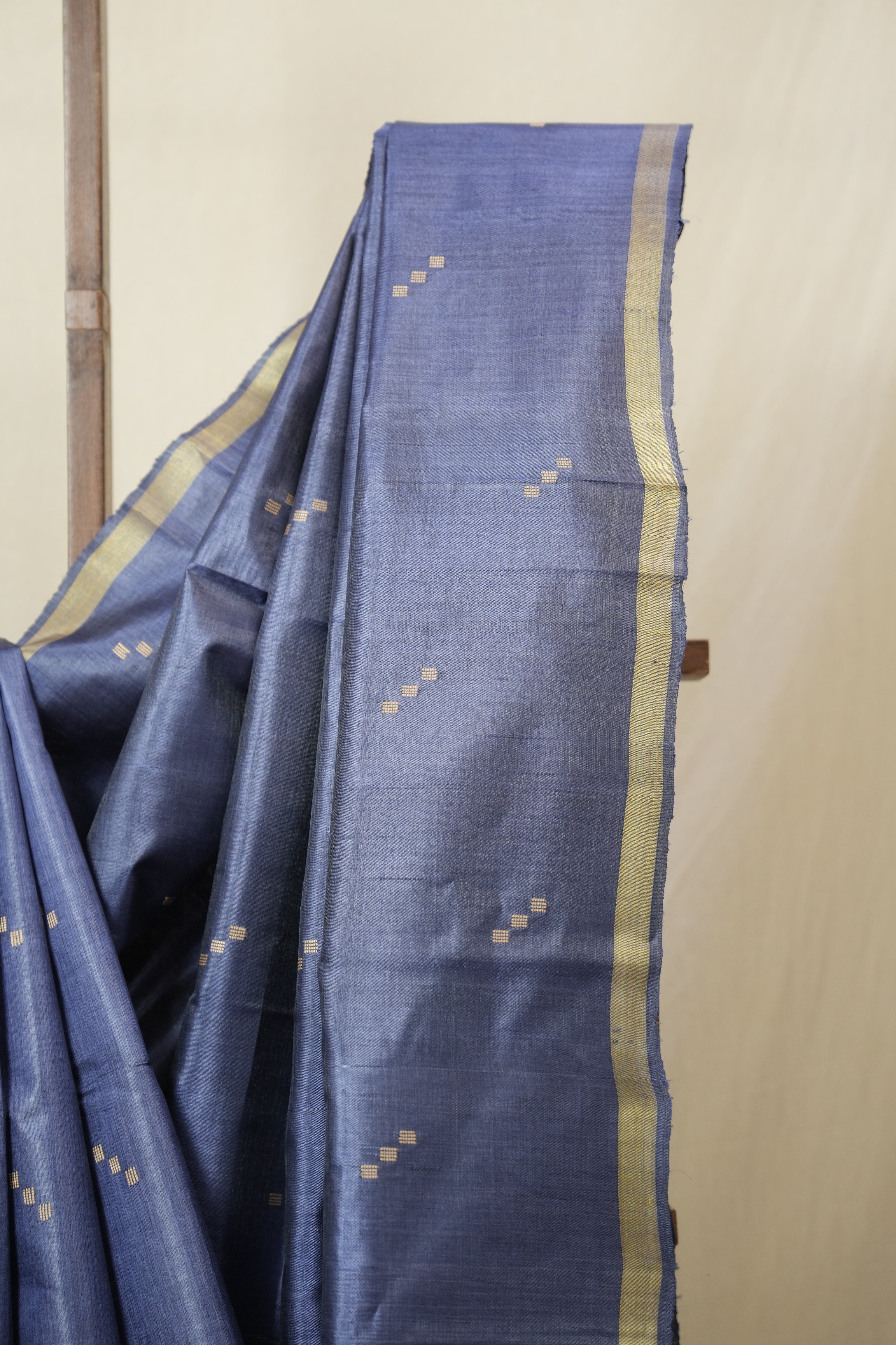 Blue Tussar Silk Saree - SRBTSS1811