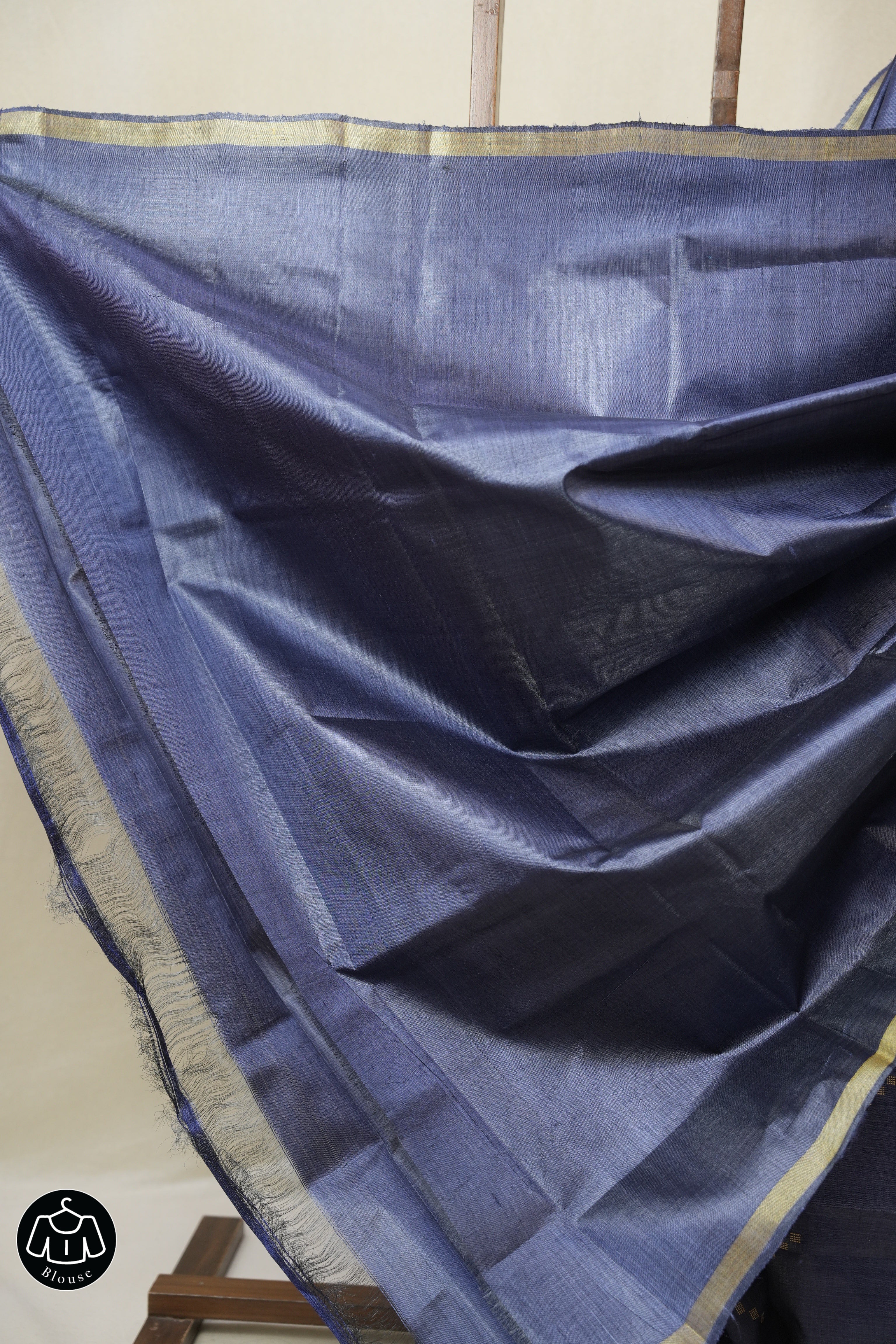 Blue Tussar Silk Saree - SRBTSS1811