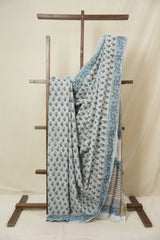 Grey HBP Cotton Saree - SRGCS3364