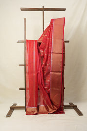 Red Chanderi Silk Saree - SRRCSS174