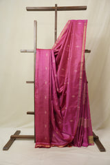Pink Tussar Silk Saree - SRPTSS1810