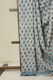Grey HBP Cotton Saree - SRGCS3364