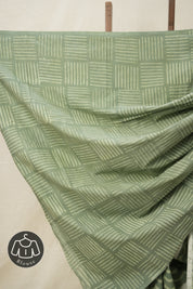 Dusty Green HBP Cotton Saree - SRDGCS2858