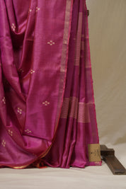 Pink Tussar Silk Saree - SRPTSS1810