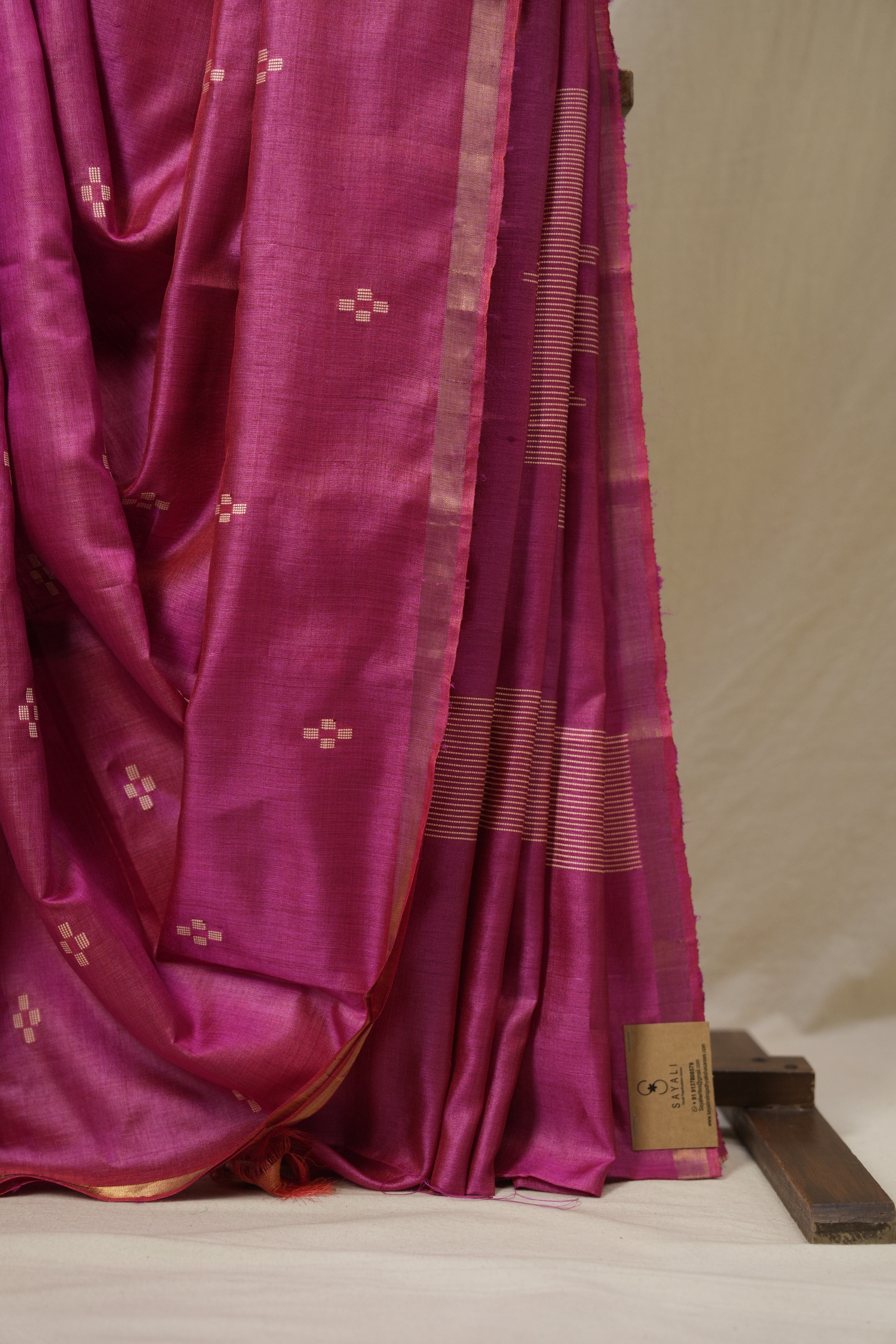 Pink Tussar Silk Saree - SRPTSS1810