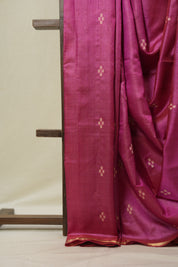 Pink Tussar Silk Saree - SRPTSS1810