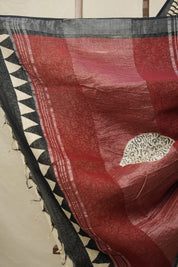 Beige HBP Slub Cotton Saree (DEFECT) - SRBHBPSCS90-PI