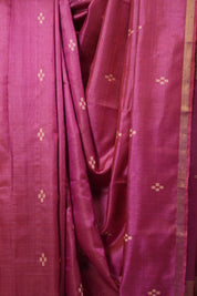 Pink Tussar Silk Saree - SRPTSS1810