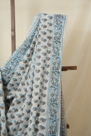 Grey HBP Cotton Saree - SRGCS3364