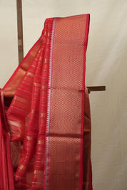 Red Chanderi Silk Saree - SRRCSS174