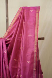 Pink Tussar Silk Saree - SRPTSS1810