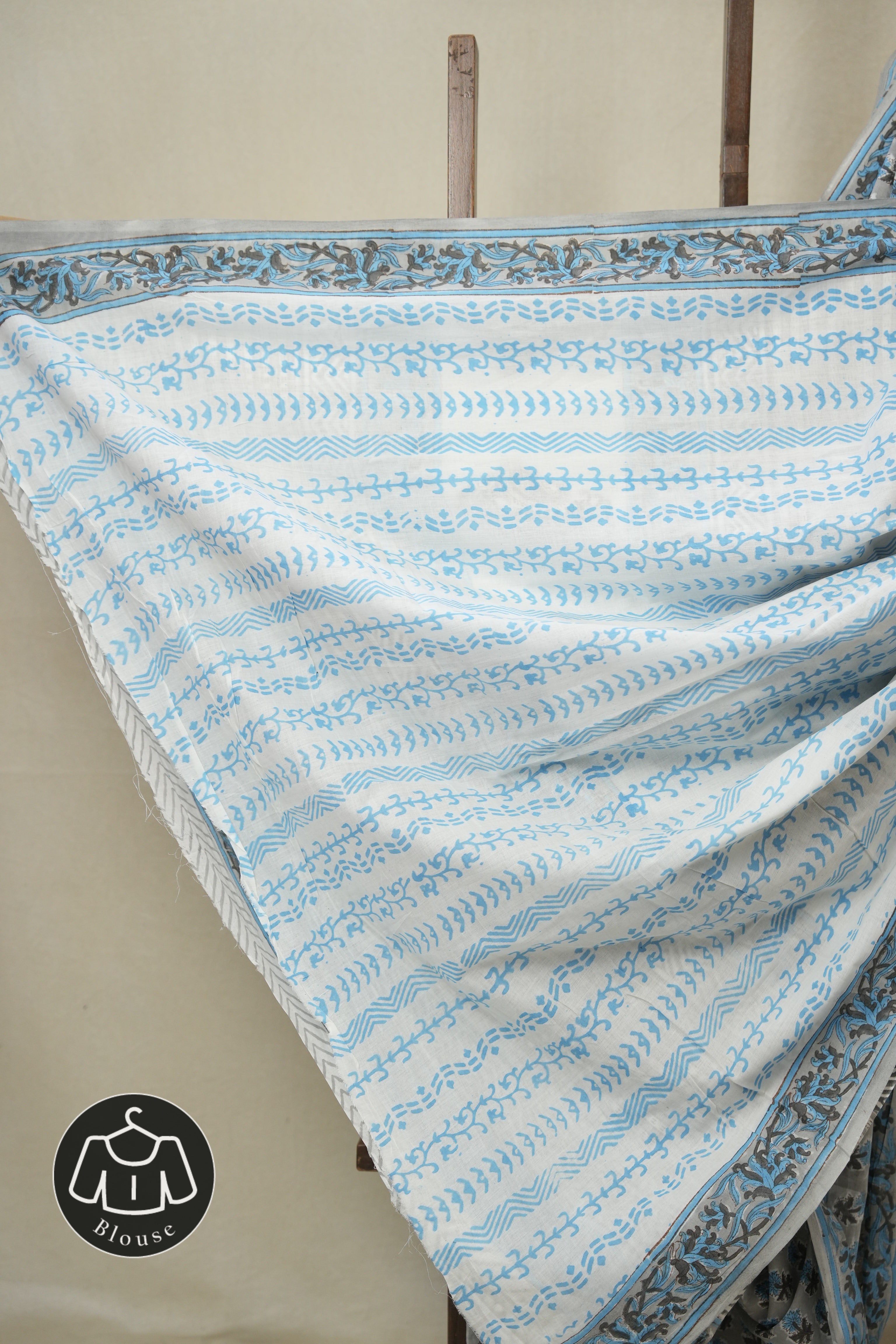 Grey HBP Cotton Saree - SRGCS3364