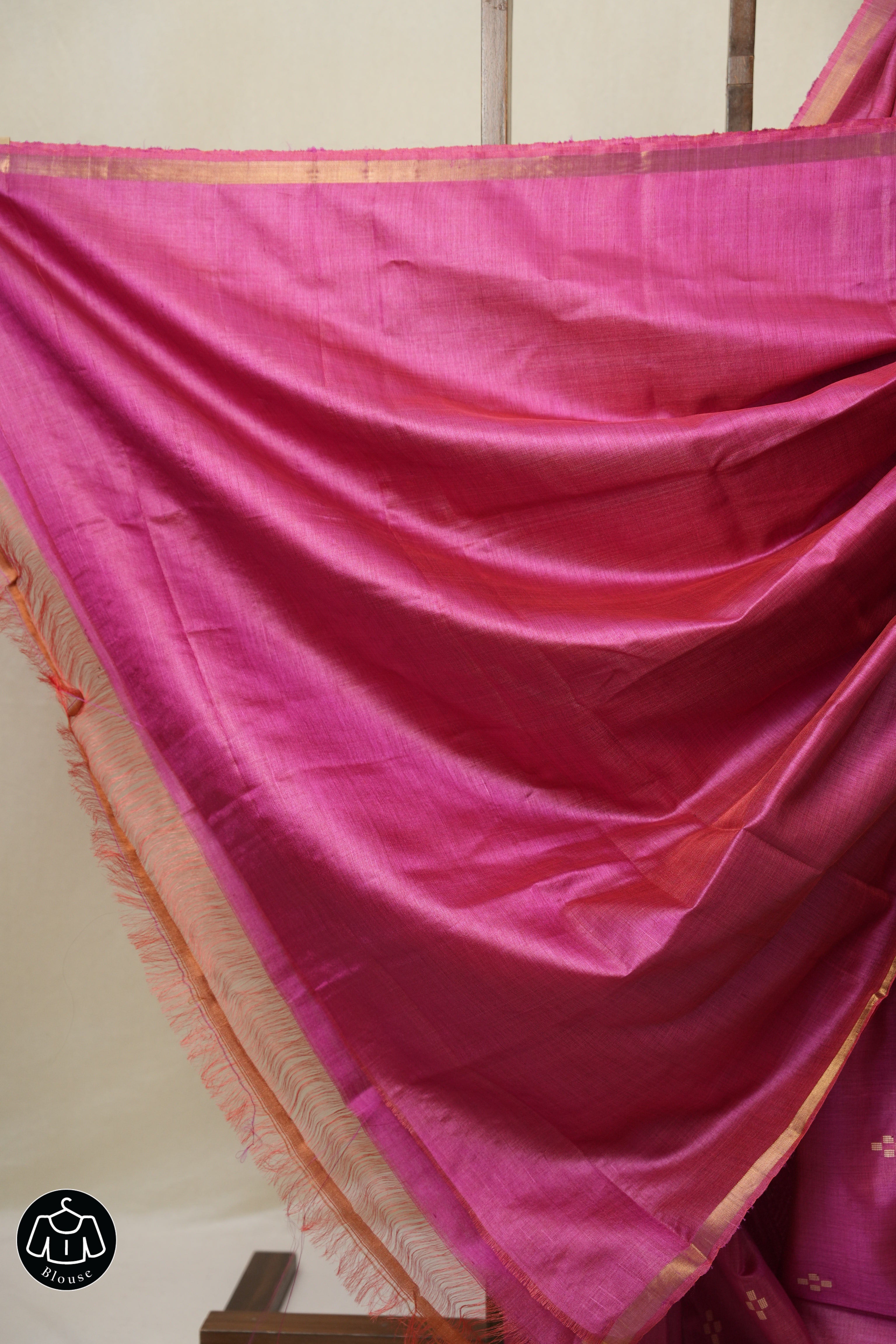 Pink Tussar Silk Saree - SRPTSS1810