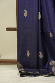 Blue Raw Silk  Saree - SRBRSS1061