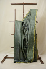 Green Tussar Silk Saree - SRGTSS1809