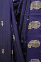 Blue Raw Silk  Saree - SRBRSS1061