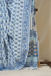 Sky Blue HBP Cotton Saree - SRSBCS3366