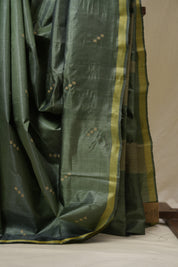 Green Tussar Silk Saree - SRGTSS1809