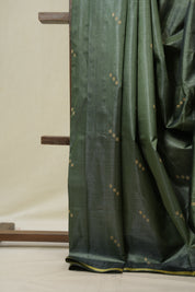 Green Tussar Silk Saree - SRGTSS1809