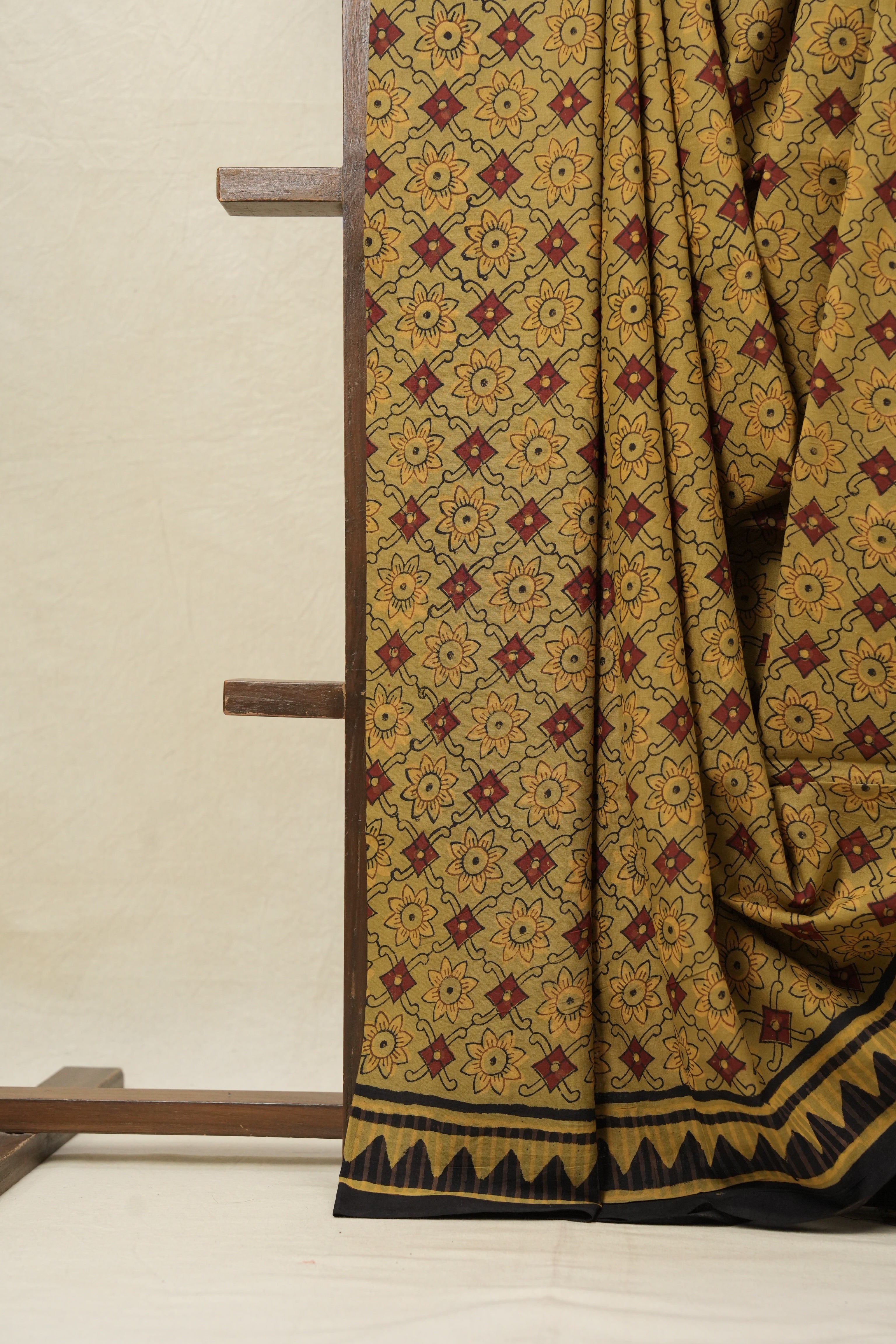 Moss Green HBP Cotton Saree-SRMGCS2141