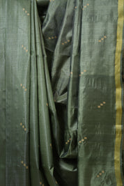 Green Tussar Silk Saree - SRGTSS1809