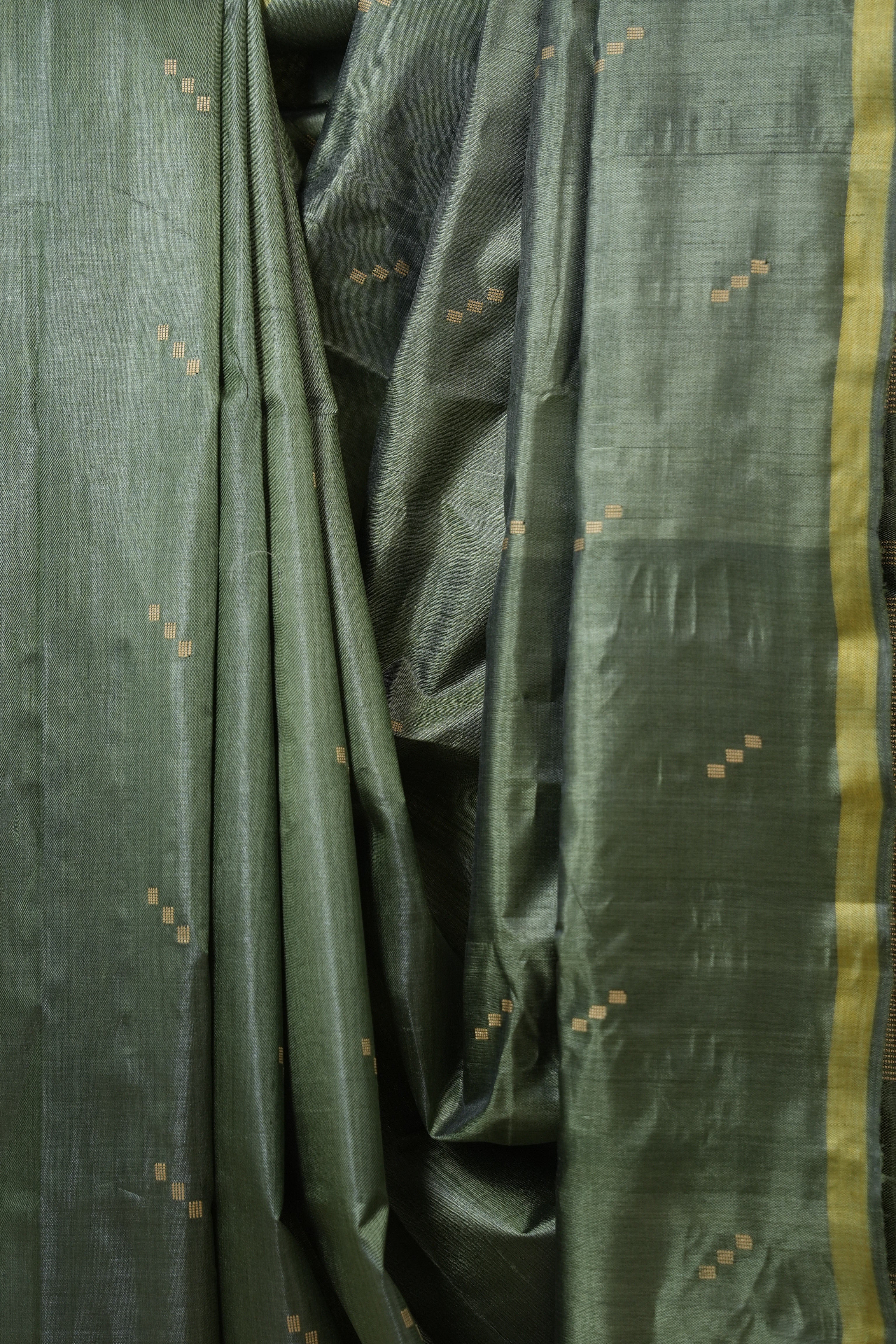 Green Tussar Silk Saree - SRGTSS1809