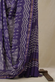 Purple HBP Kota Doria Saree - SRPKDS238